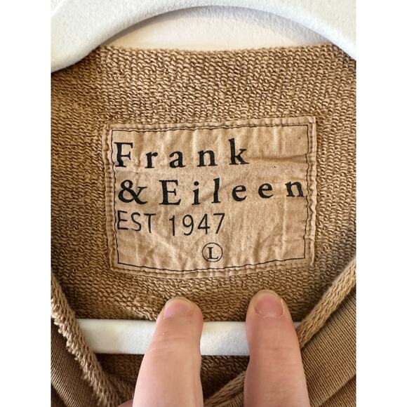 NWOT Frank & Eileen Effie Casual Chic Long Sleeve Funnel Neck Caplet Camel Large - Picture 5 of 9